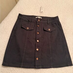 Miami Olive Button-Down Mini Skirt